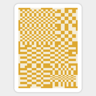 Checkerboard Pattern - Yellow Sticker